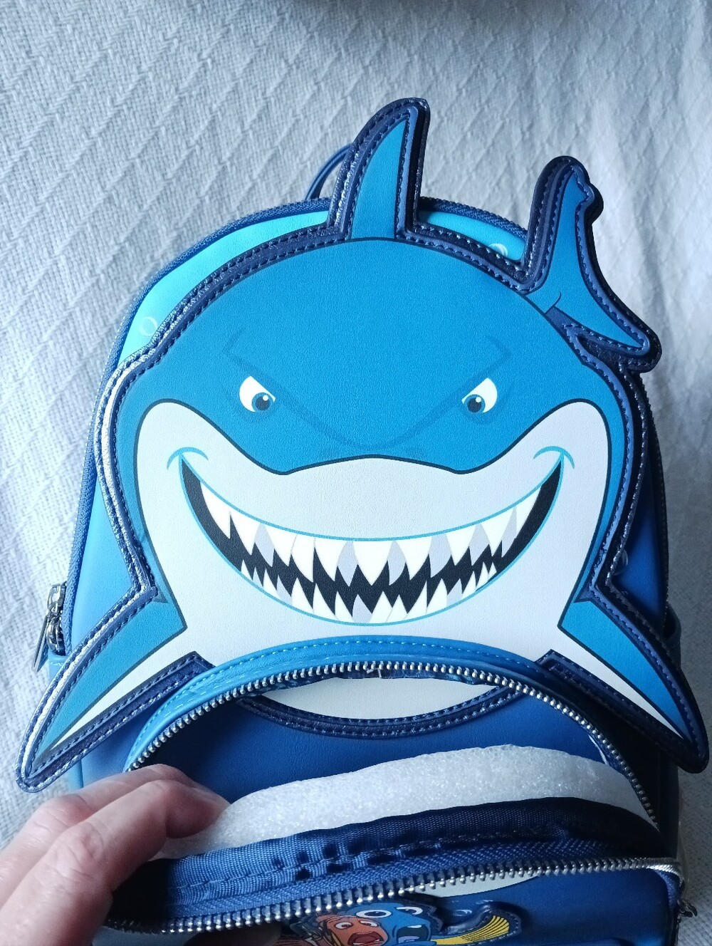 RARE Loungefly × Disney Pixar Finding Nemo Bruce the Shark Mini Backpack - Picture 2 of 14